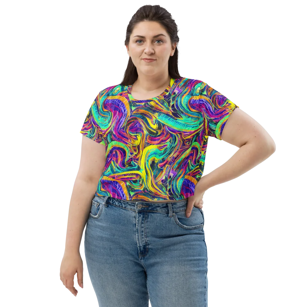 Fevered Spectrum on Crop Tee — Front