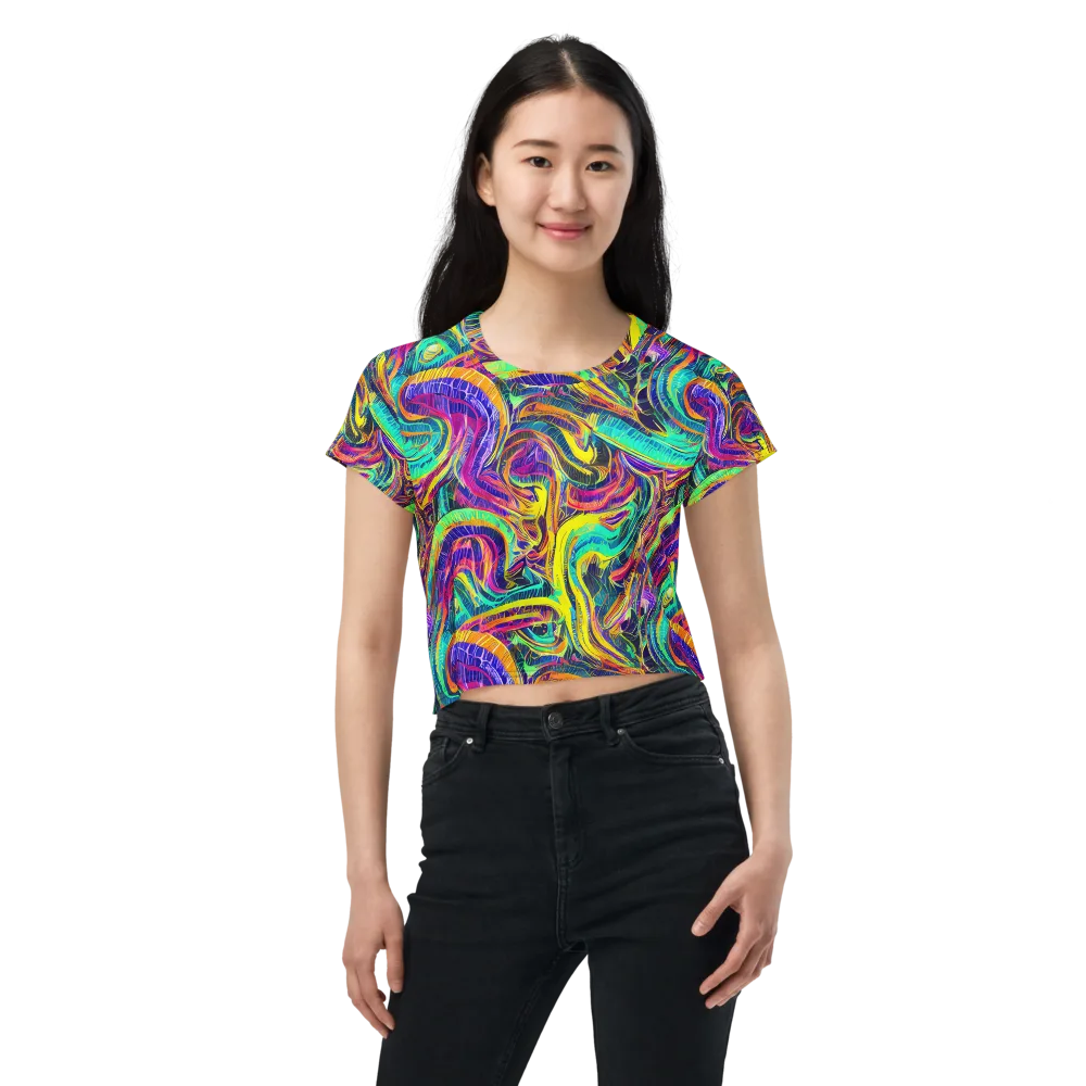 Fevered Spectrum on Crop Tee — Front