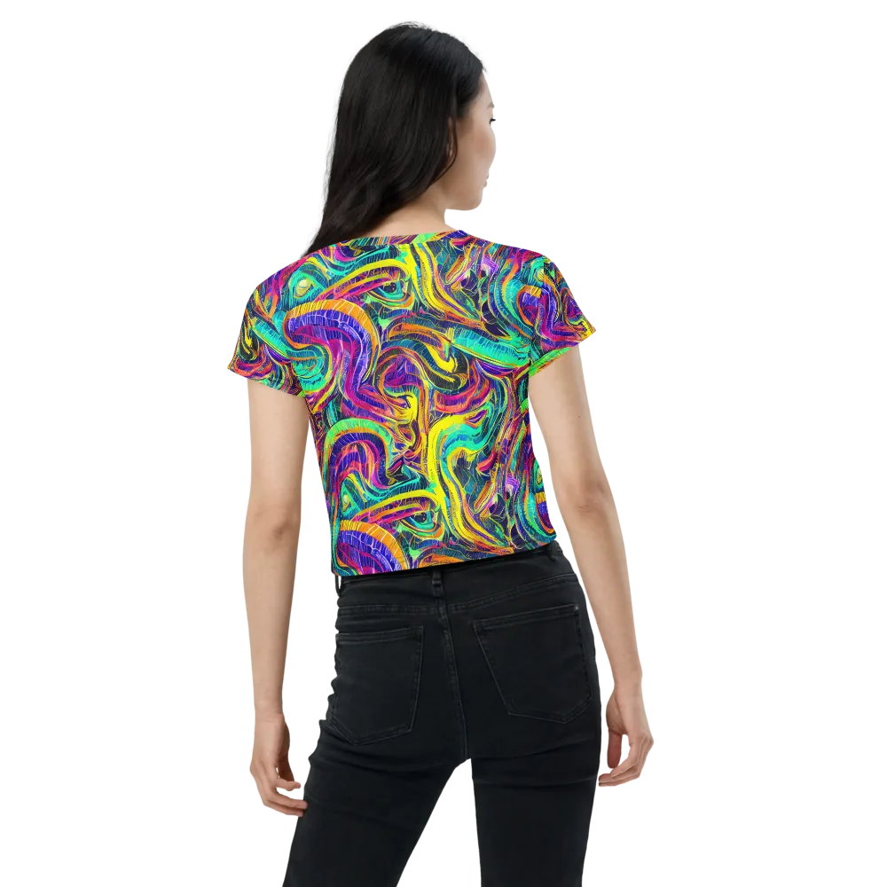 Fevered Spectrum on Crop Tee — Back