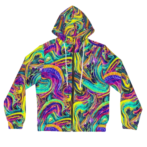 Fevered Spectrum on a Women's Full-Zip Hoodie