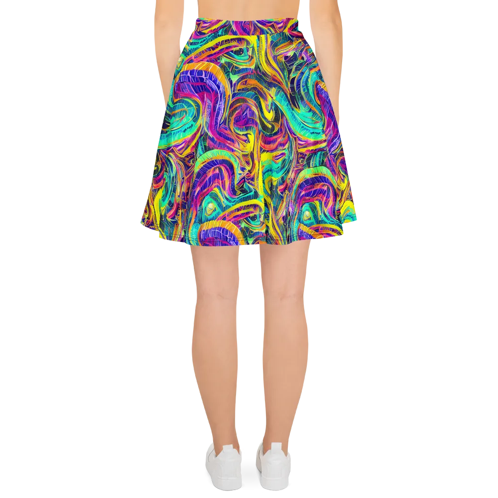 Fevered Spectrum on Skater Skirt — Back
