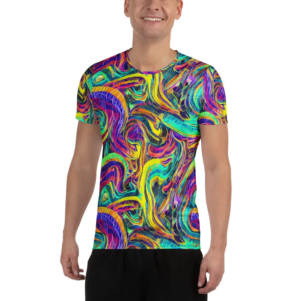 Fevered Spectrum on Men's Athletic T-Shirt — Front