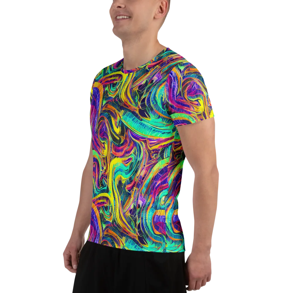 Fevered Spectrum on Men's Athletic T-Shirt — Left
