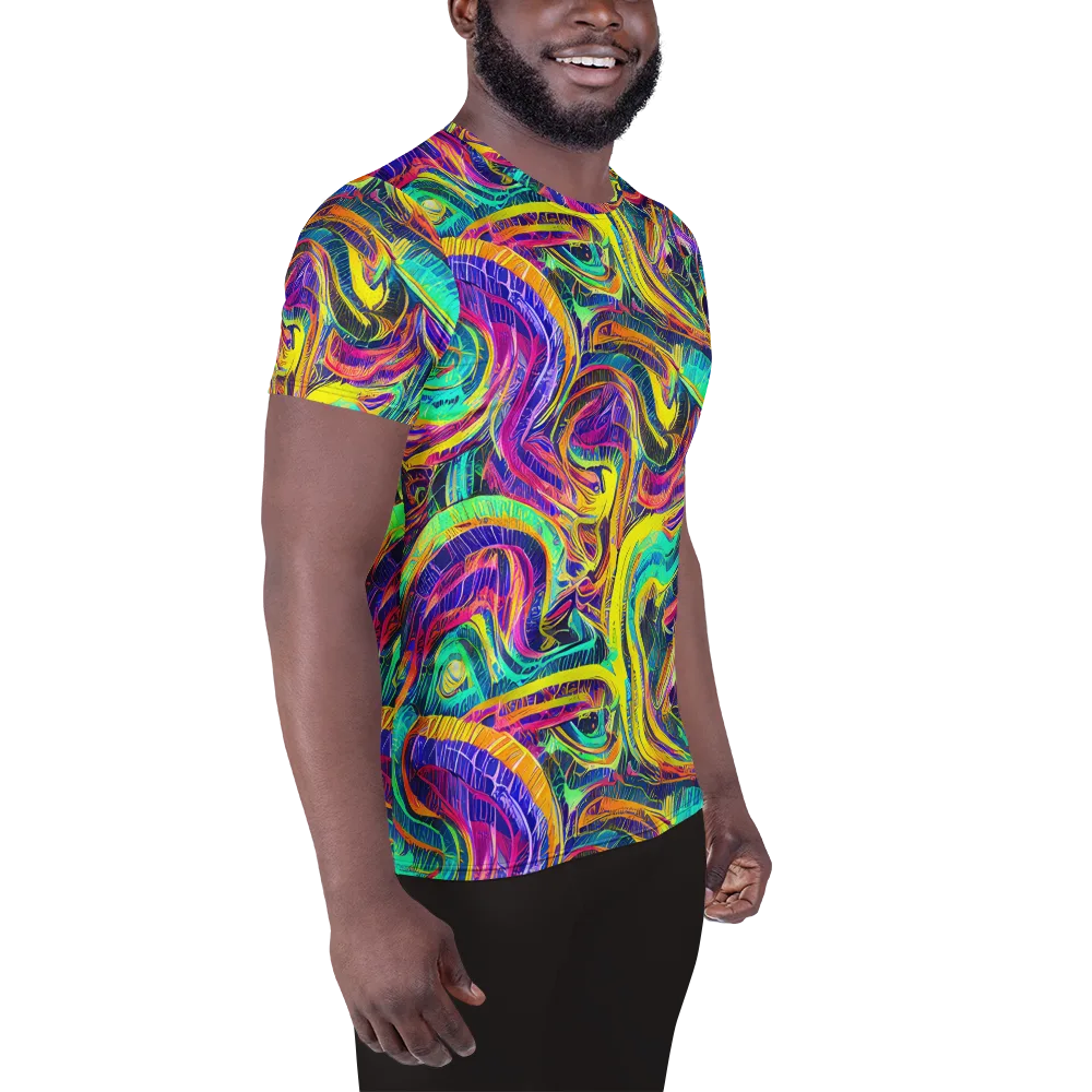 Fevered Spectrum on Men's Athletic T-Shirt — Right
