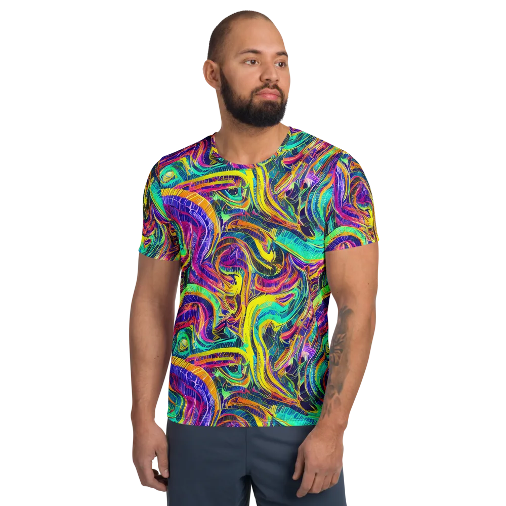 Fevered Spectrum on Men's Athletic T-Shirt — Front