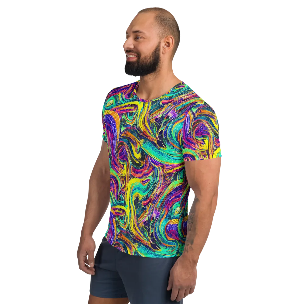 Fevered Spectrum on Men's Athletic T-Shirt — Left