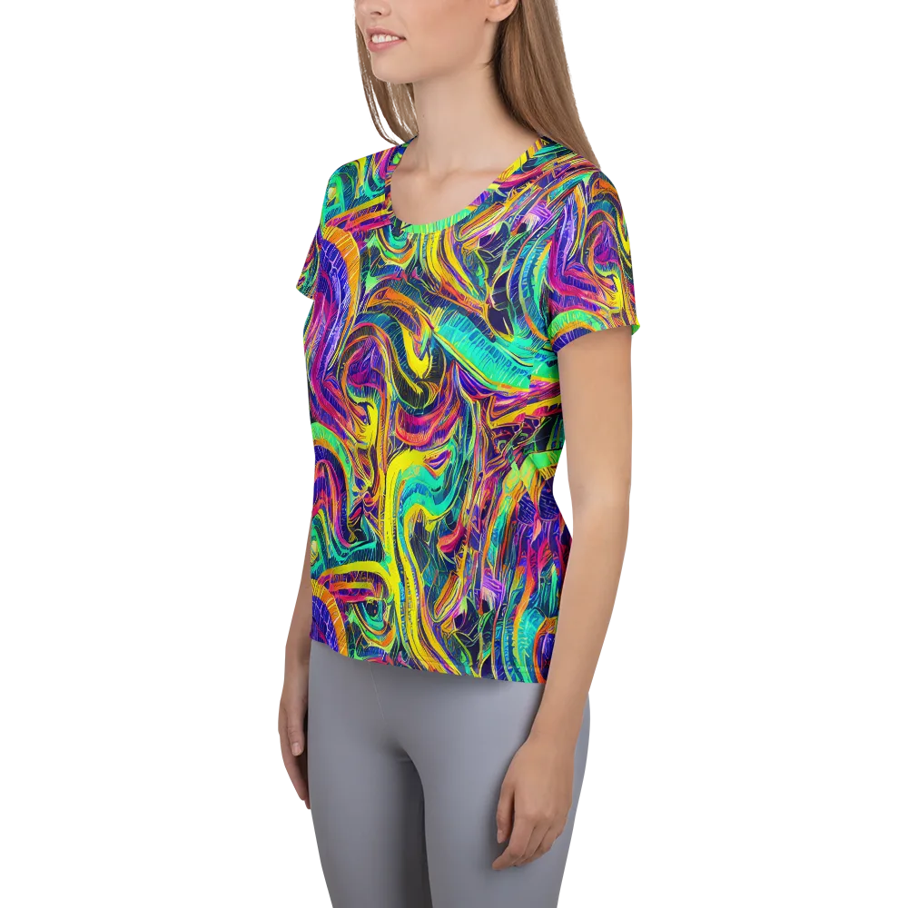 Fevered Spectrum on Women's Athletic T-Shirt — Left