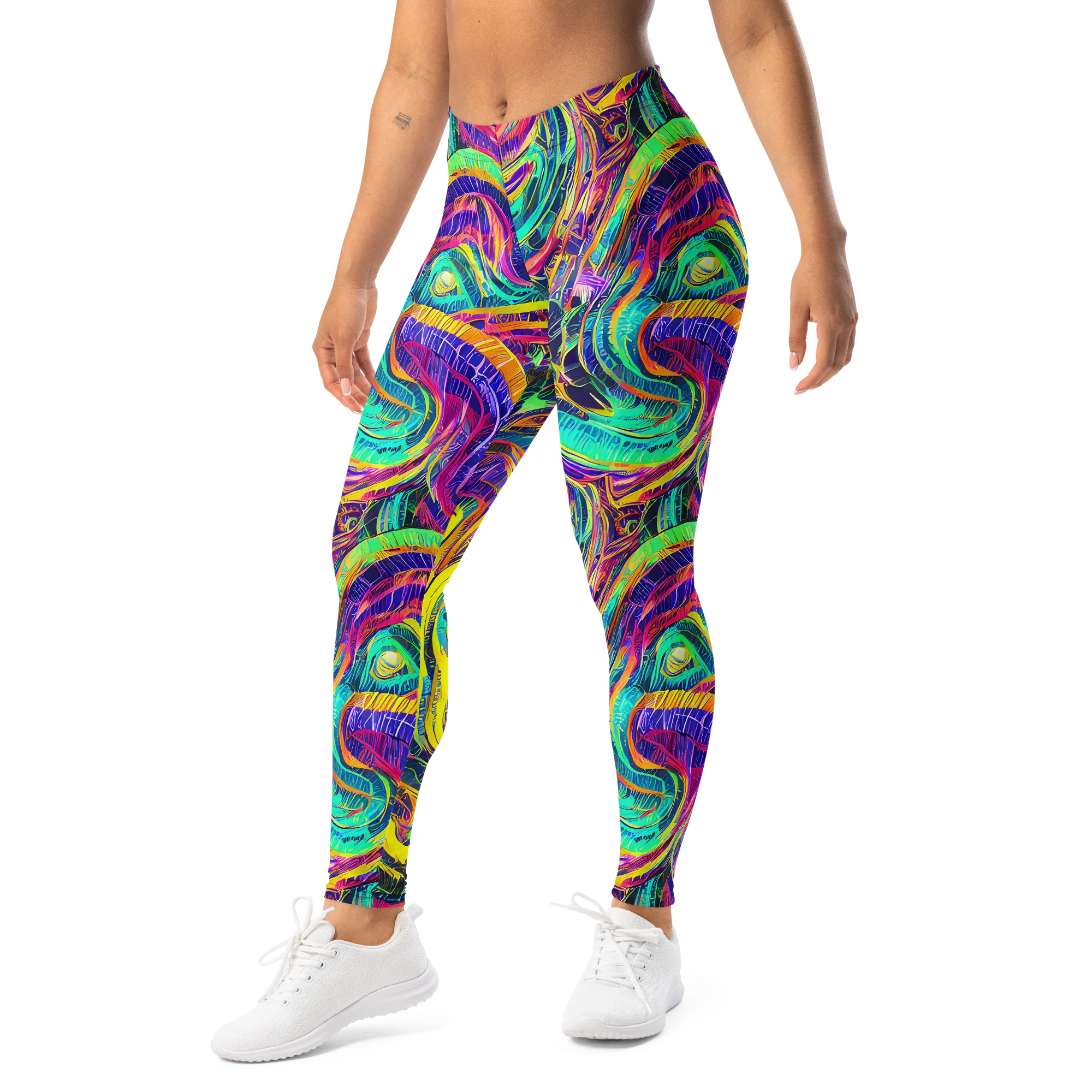 Fevered Spectrum on Leggings — Left Front