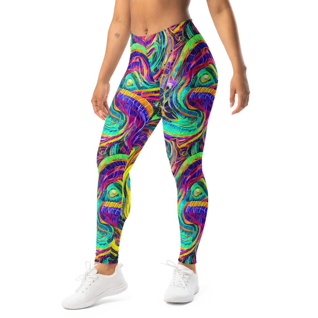 Fevered Spectrum on Leggings — Left Front