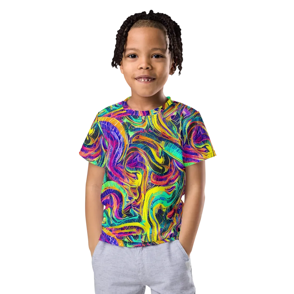 Fevered Spectrum on Kids Crew Neck T-Shirt — Front