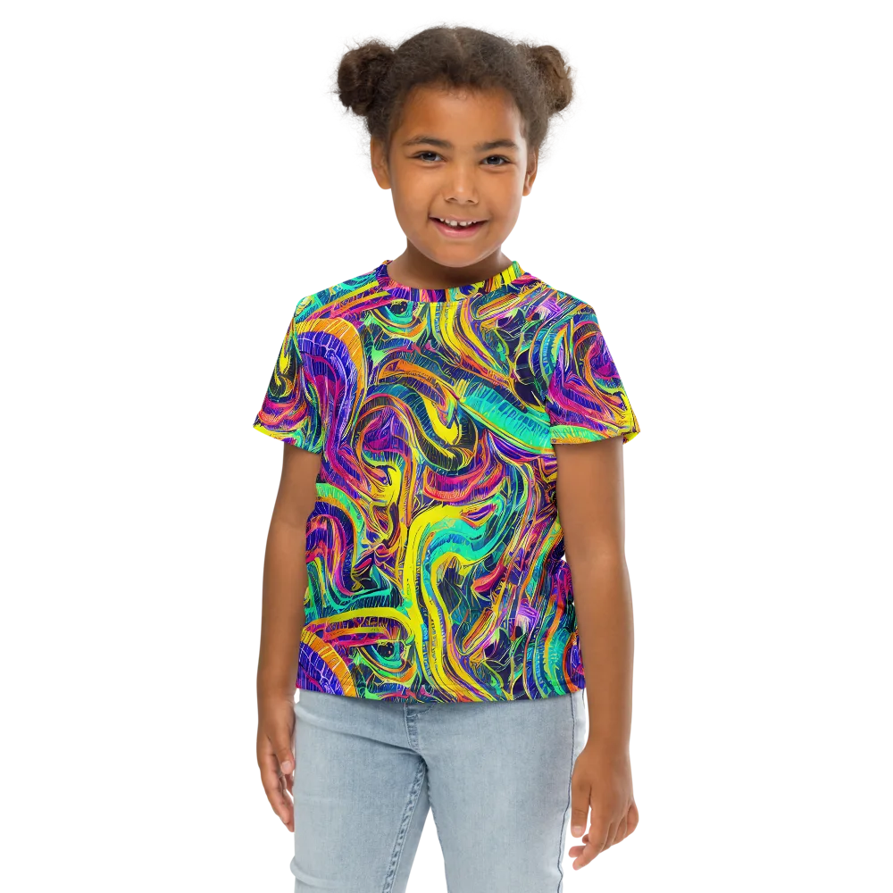 Fevered Spectrum on Kids Crew Neck T-Shirt — Front