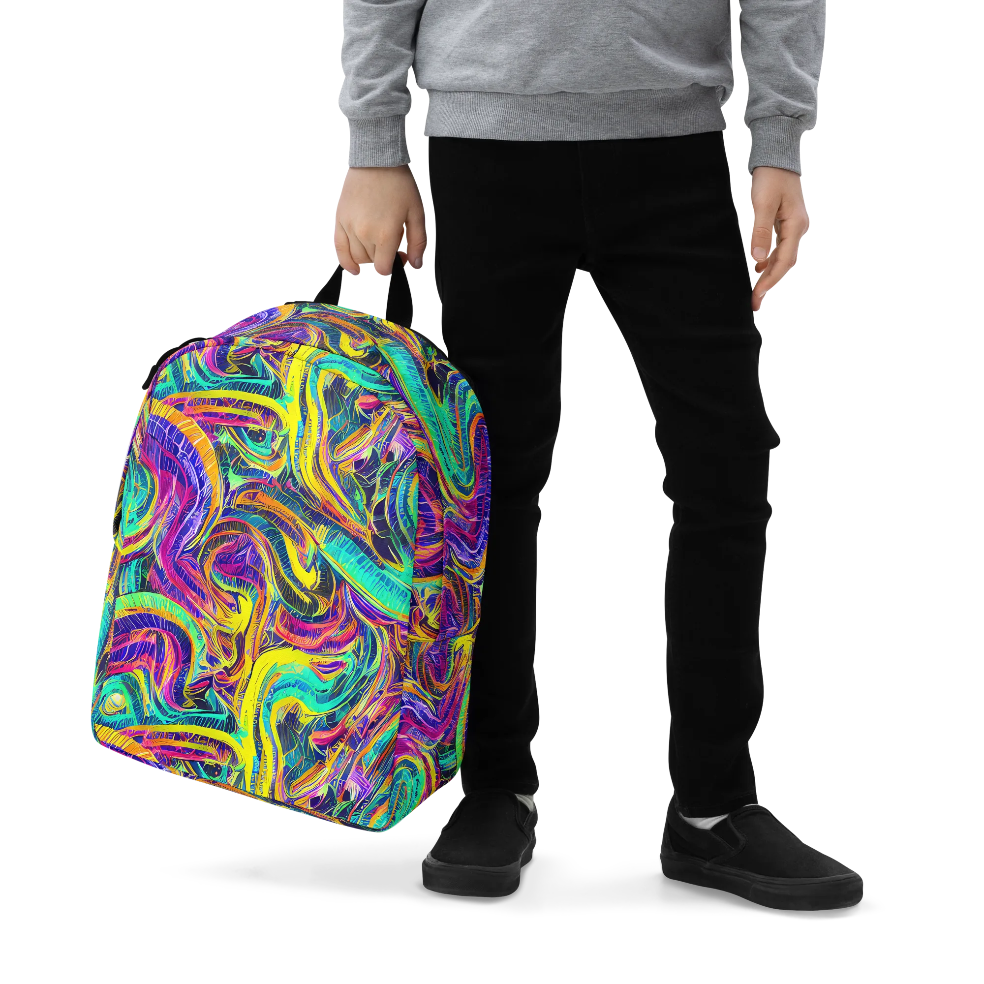 Fevered Spectrum on Minimalist Backpack — Zoomed-in