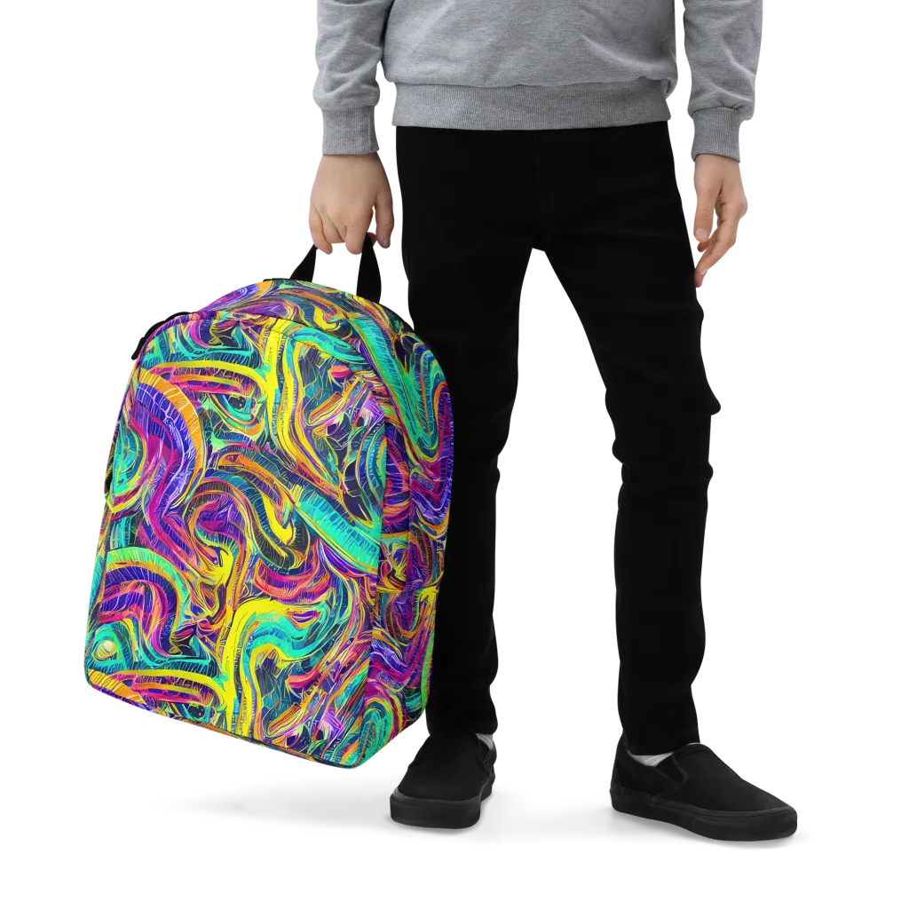 Fevered Spectrum on Minimalist Backpack — Zoomed-in