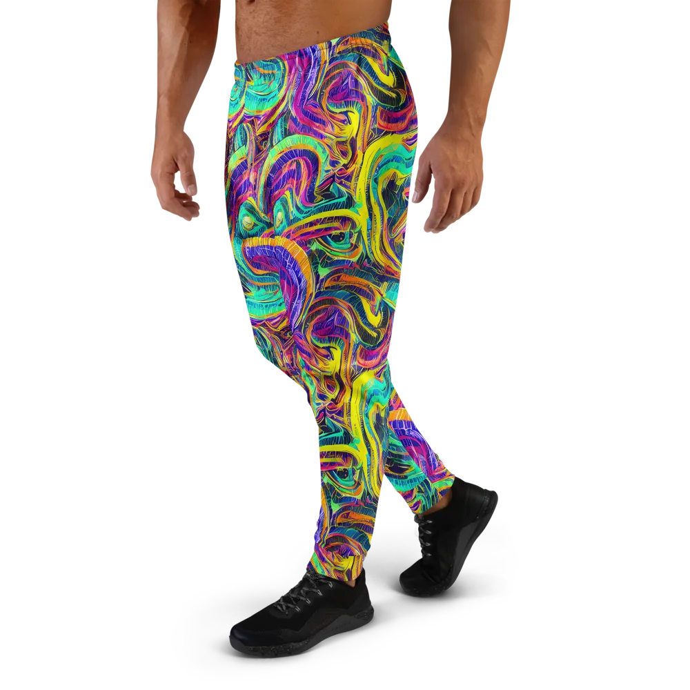 Fevered Spectrum on Men's Joggers — Left