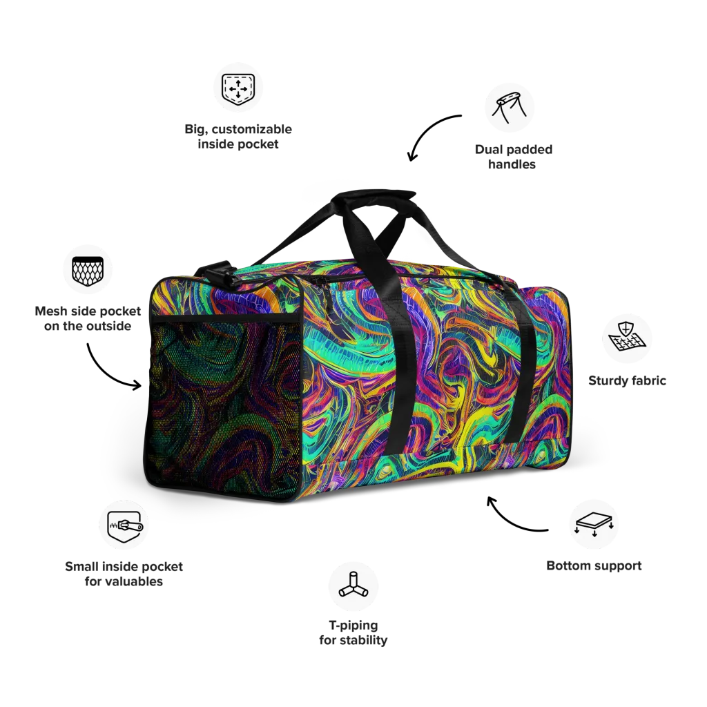Fevered Spectrum on Duffle Bag — Right Front