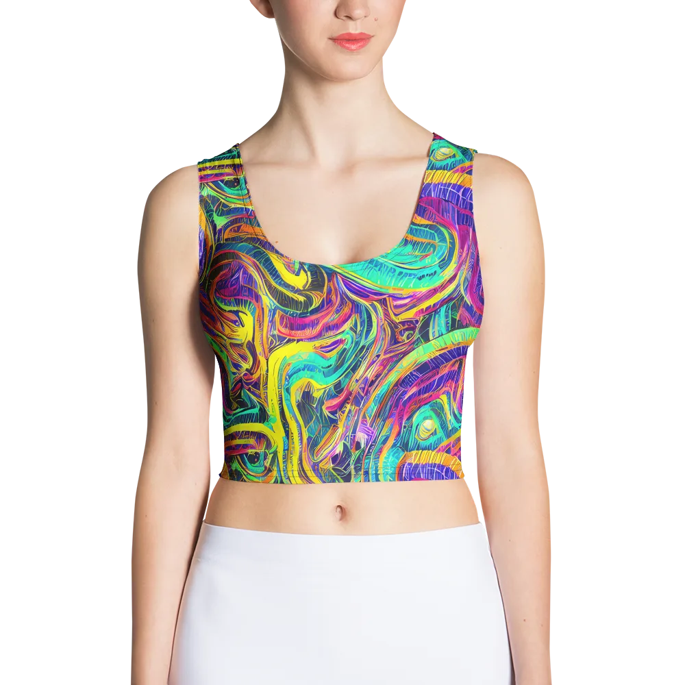Fevered Spectrum on Crop Top — Front