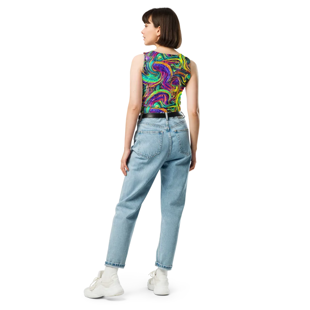 Fevered Spectrum on Crop Top — Back