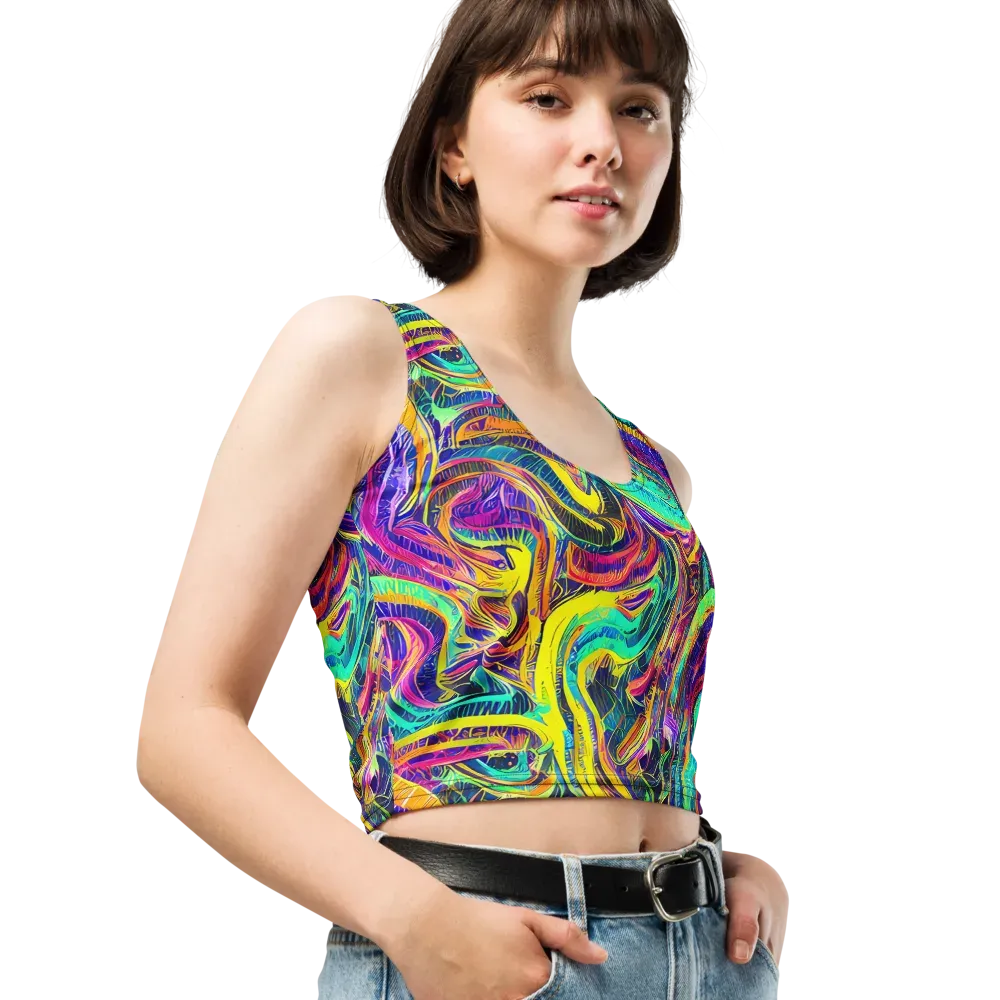 Fevered Spectrum on Crop Top — Right Front
