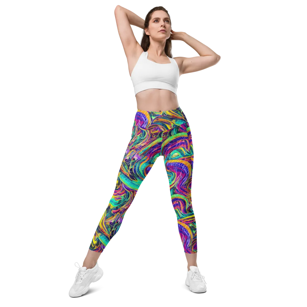Fevered Spectrum on Leggings with Pockets — Front