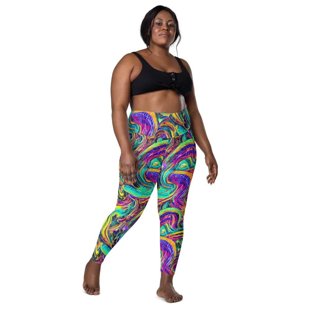 Fevered Spectrum on Leggings with Pockets — Front