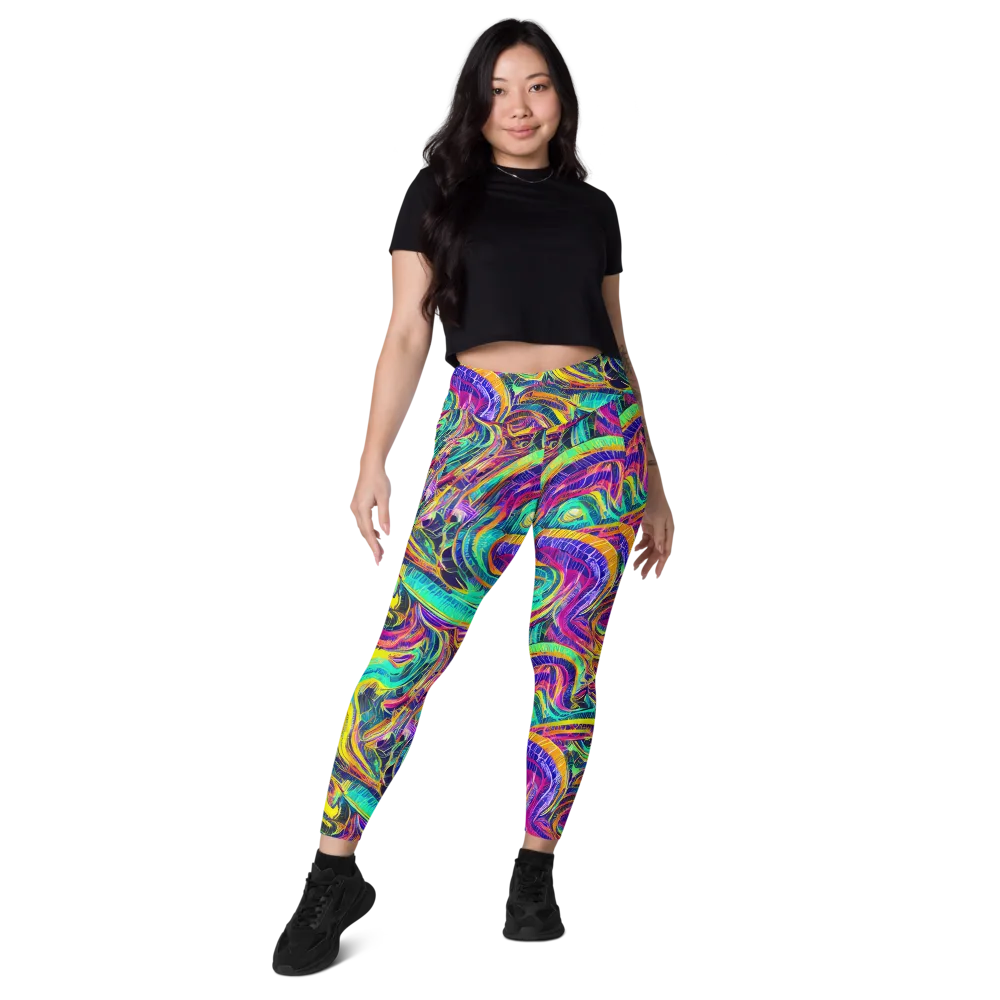 Fevered Spectrum on Leggings with Pockets — Front