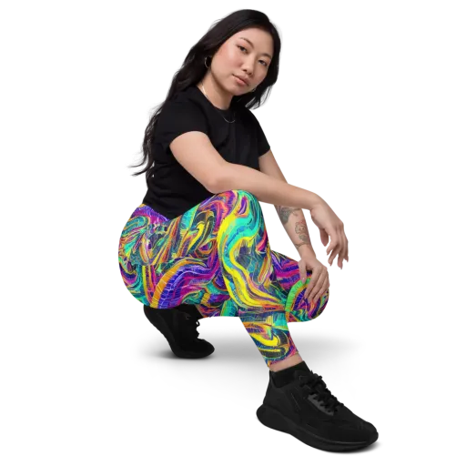 Fevered Spectrum on a Leggings with Pockets