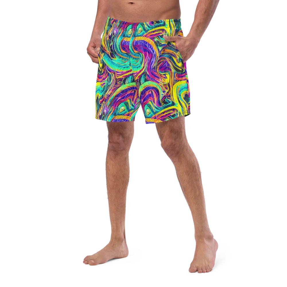 Fevered Spectrum on Swim Trunks — Left Front