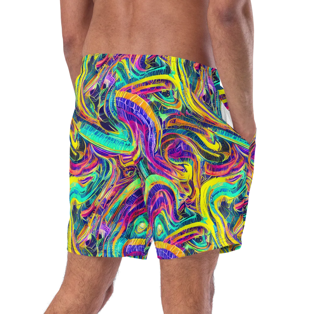 Fevered Spectrum on Swim Trunks — Right Back