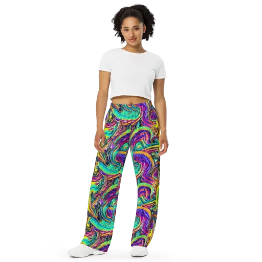 Fevered Spectrum on a Wide-Leg Pants