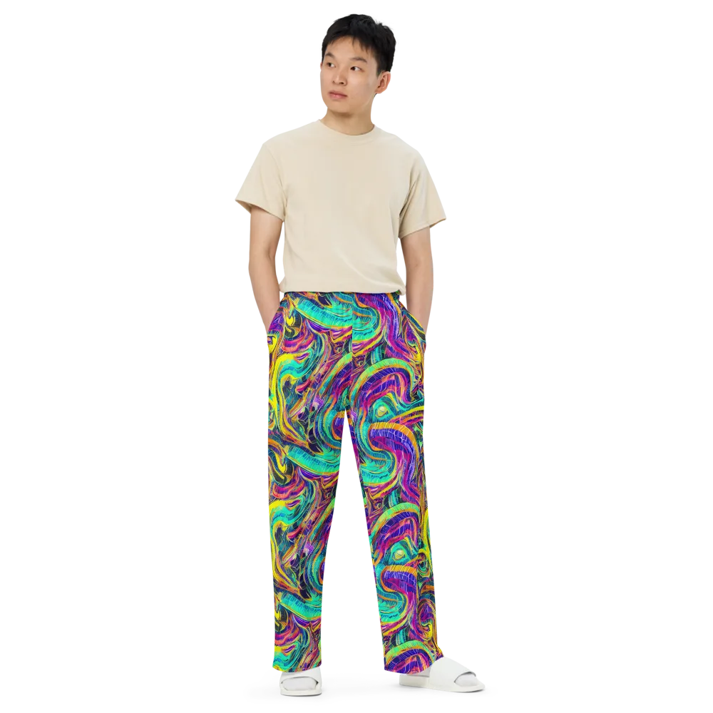 Fevered Spectrum on Wide-Leg Pants — Front