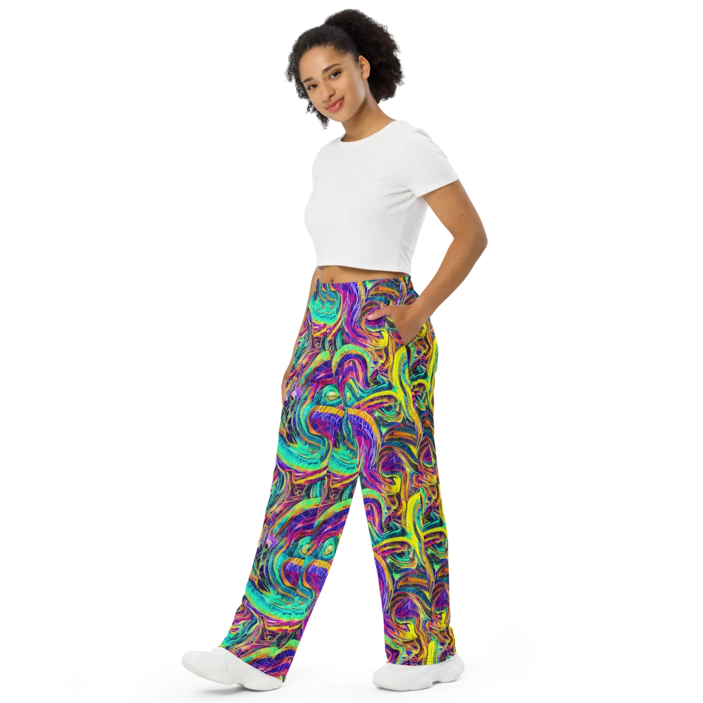 Fevered Spectrum on Wide-Leg Pants — Left Front