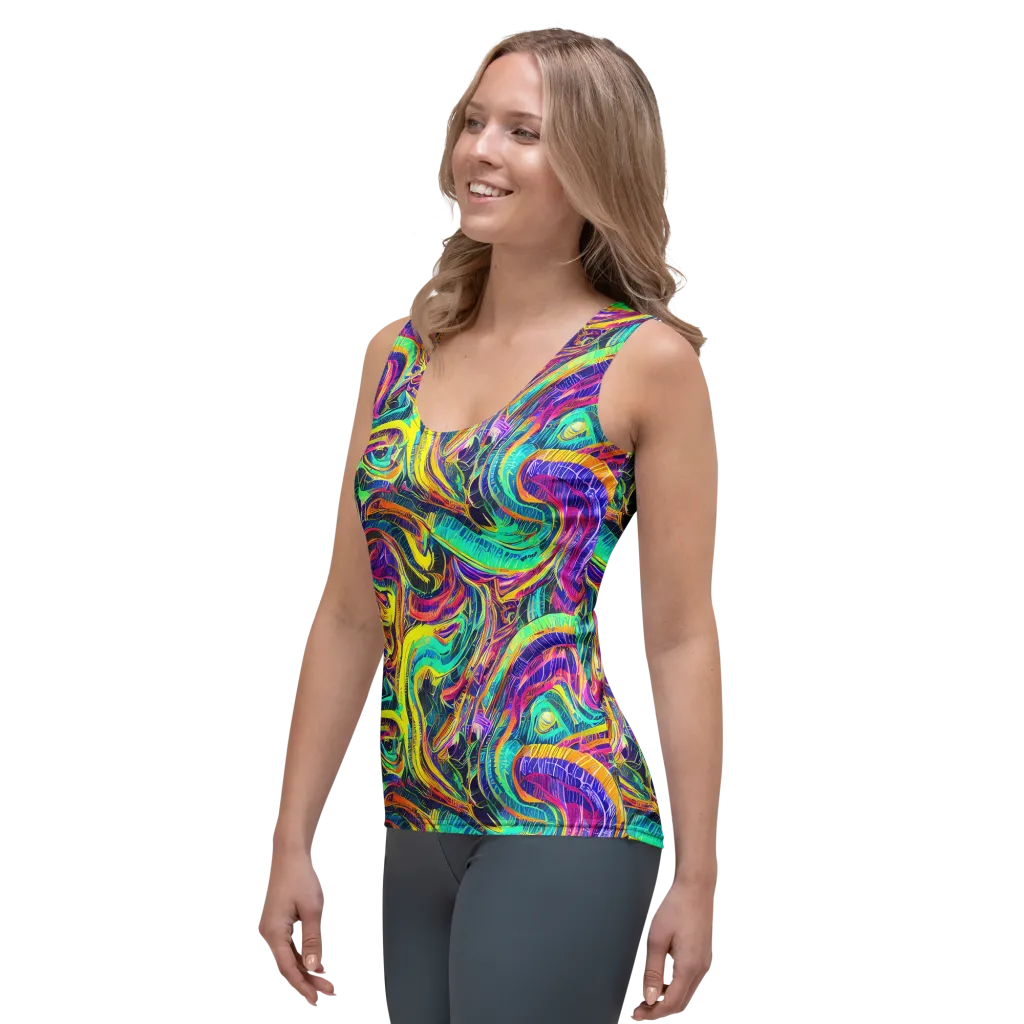 Fevered Spectrum on Women's Tank Top — Left Front