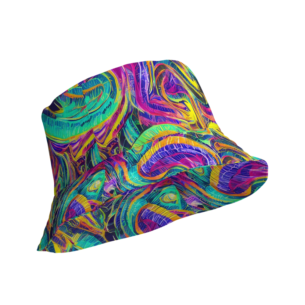 Fevered Spectrum on Reversible Bucket Hat — Product details Outside