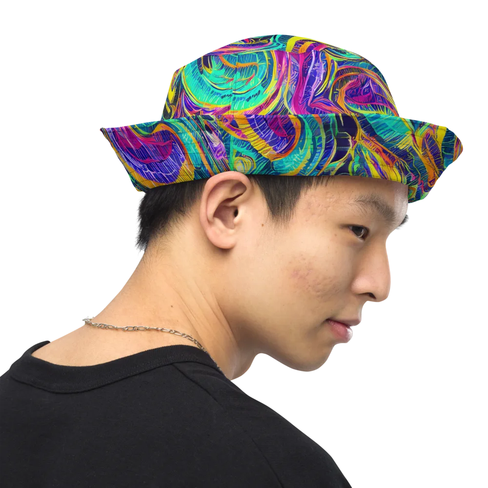 Fevered Spectrum on Reversible Bucket Hat — Right Outside