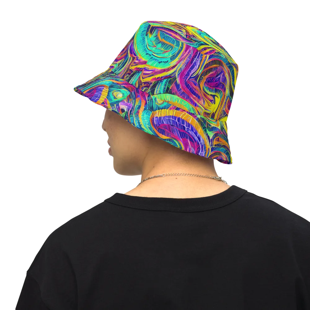 Fevered Spectrum on Reversible Bucket Hat — Back Inside
