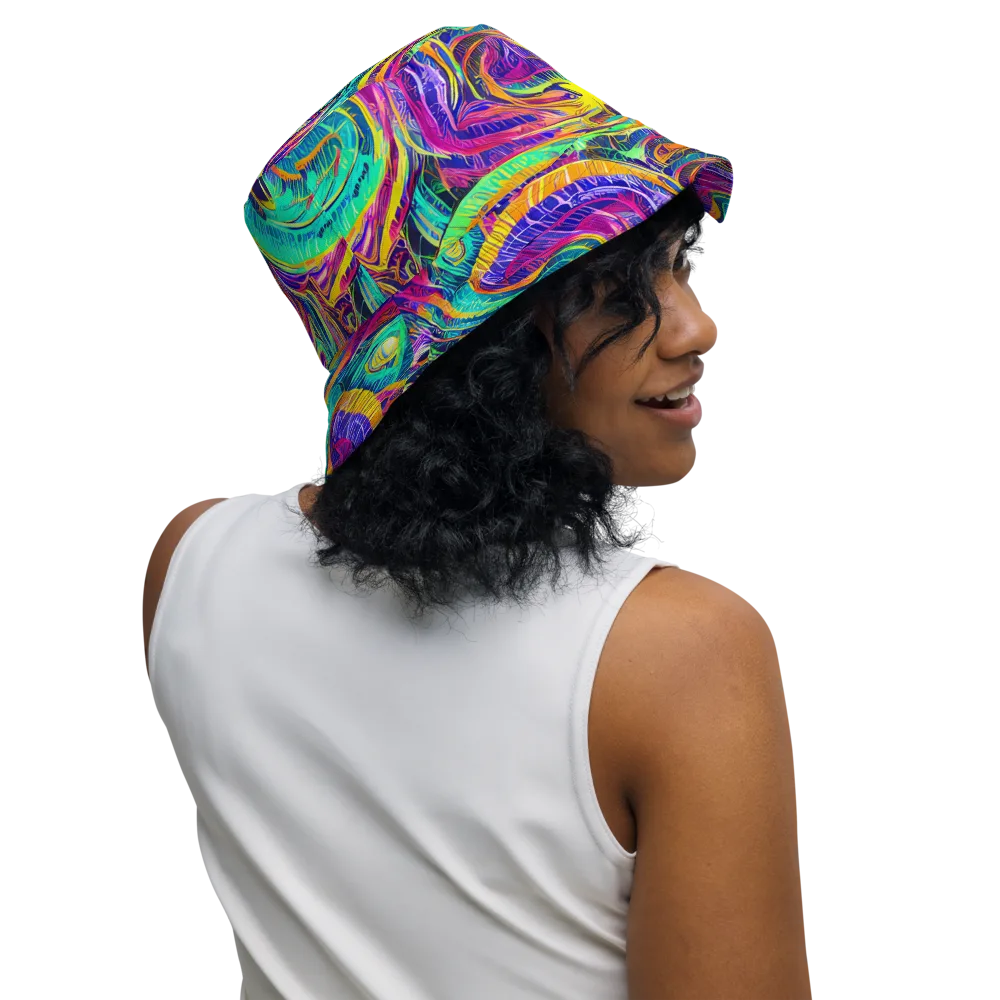 Fevered Spectrum on Reversible Bucket Hat — Right Outside