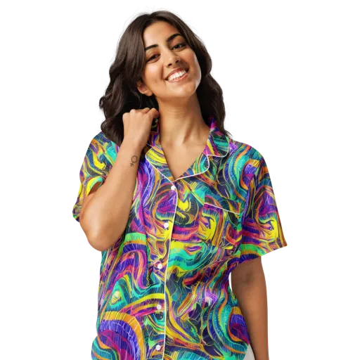 Fevered Spectrum on a Women's Short Sleeve Pajama Top