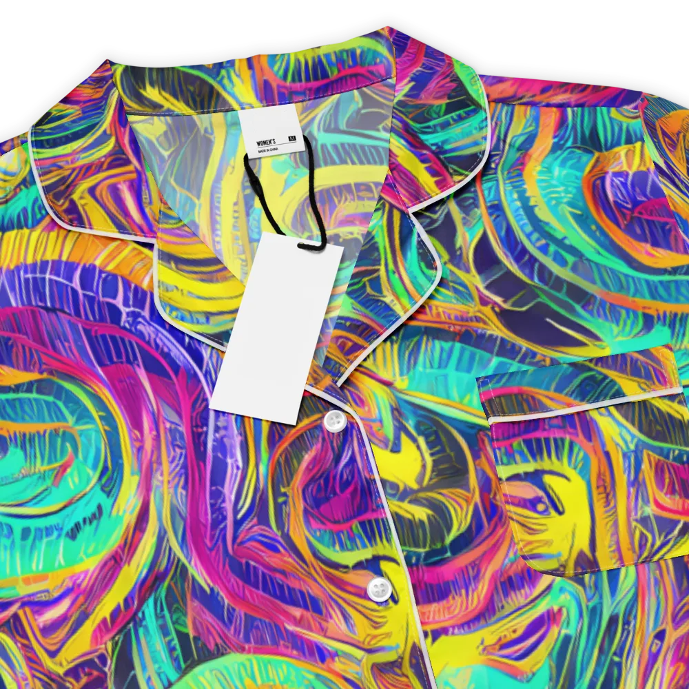 Fevered Spectrum on Women's Short Sleeve Pajama Top — Product details