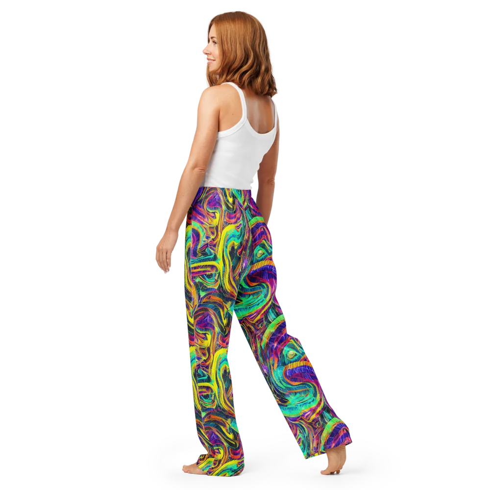 Fevered Spectrum on Women's Pajama Pants — Back