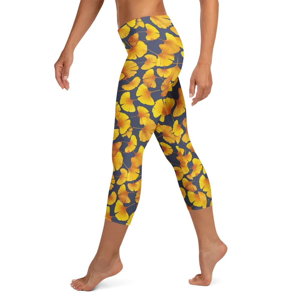 Ginkgo Afterglow on Capri Leggings — Left