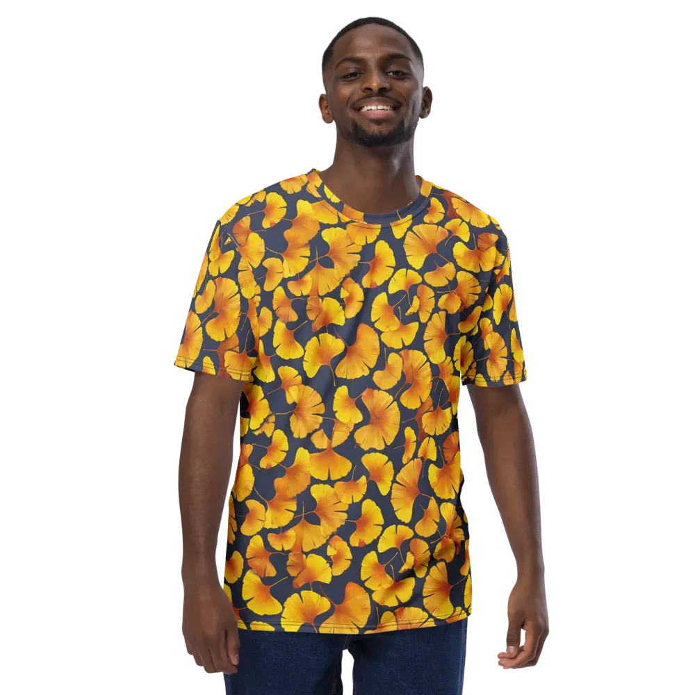 Ginkgo Afterglow on Men's Crew Neck T-Shirt — Front