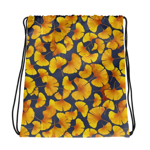 Ginkgo Afterglow on a Drawstring Bag