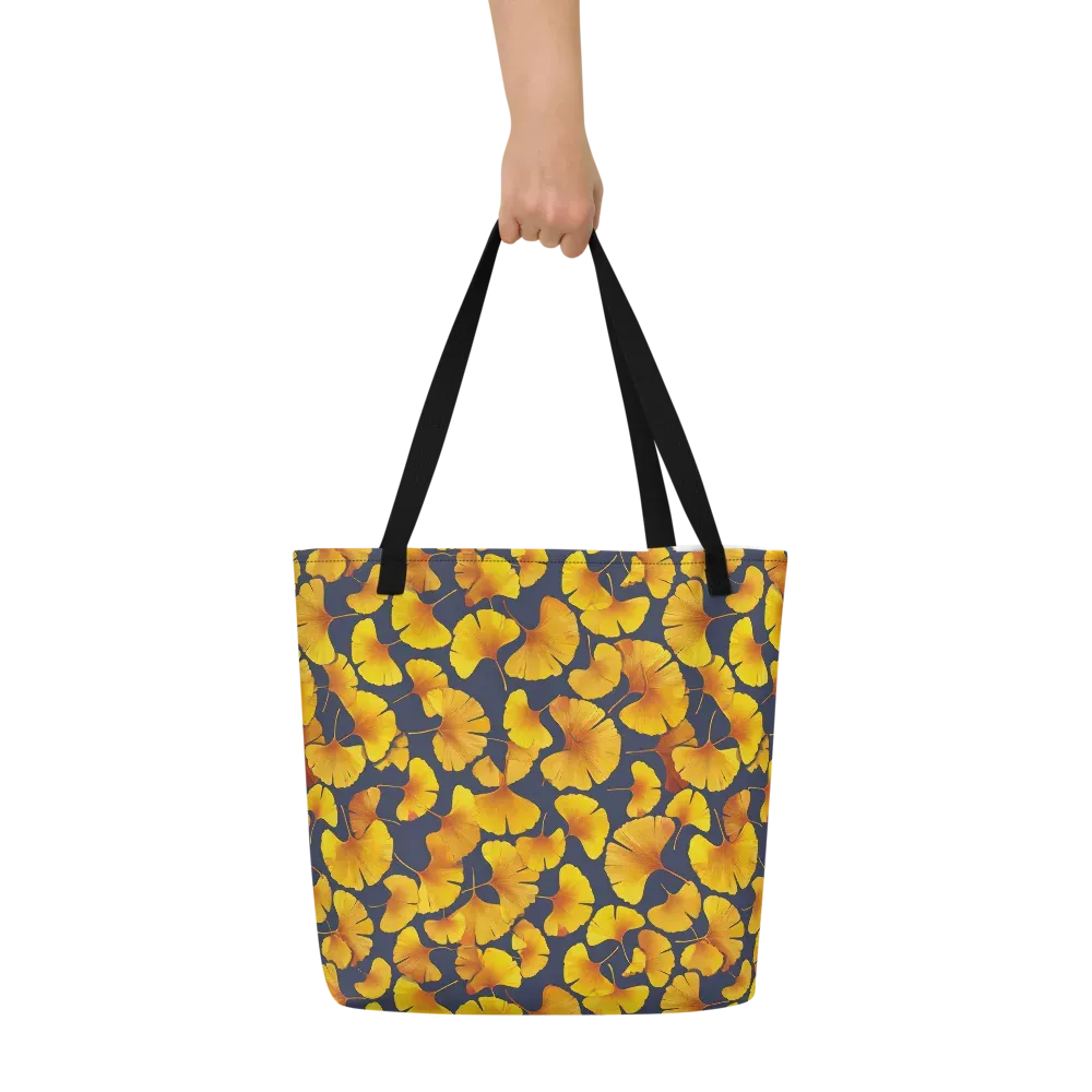 Ginkgo Afterglow on Large Tote Bag W/ Pocket — Front