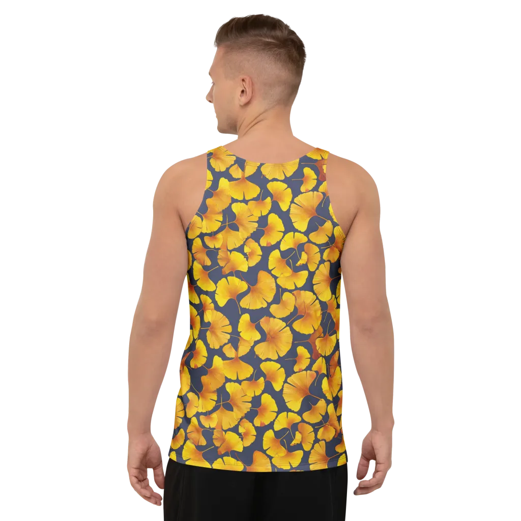 Ginkgo Afterglow on Men's Tank Top — Back