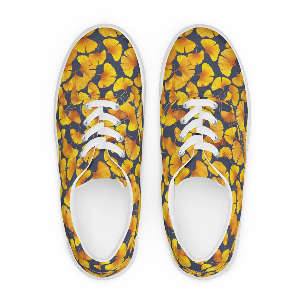 Ginkgo Afterglow on Men's Lace-Up Canvas Shoes — Front