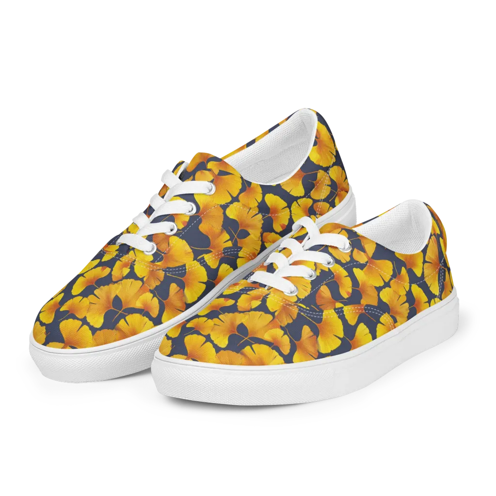 Ginkgo Afterglow on Men's Lace-Up Canvas Shoes — Left Front