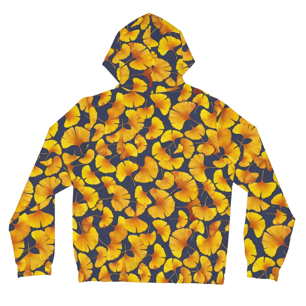 Ginkgo Afterglow on Women's Full-Zip Hoodie — Back