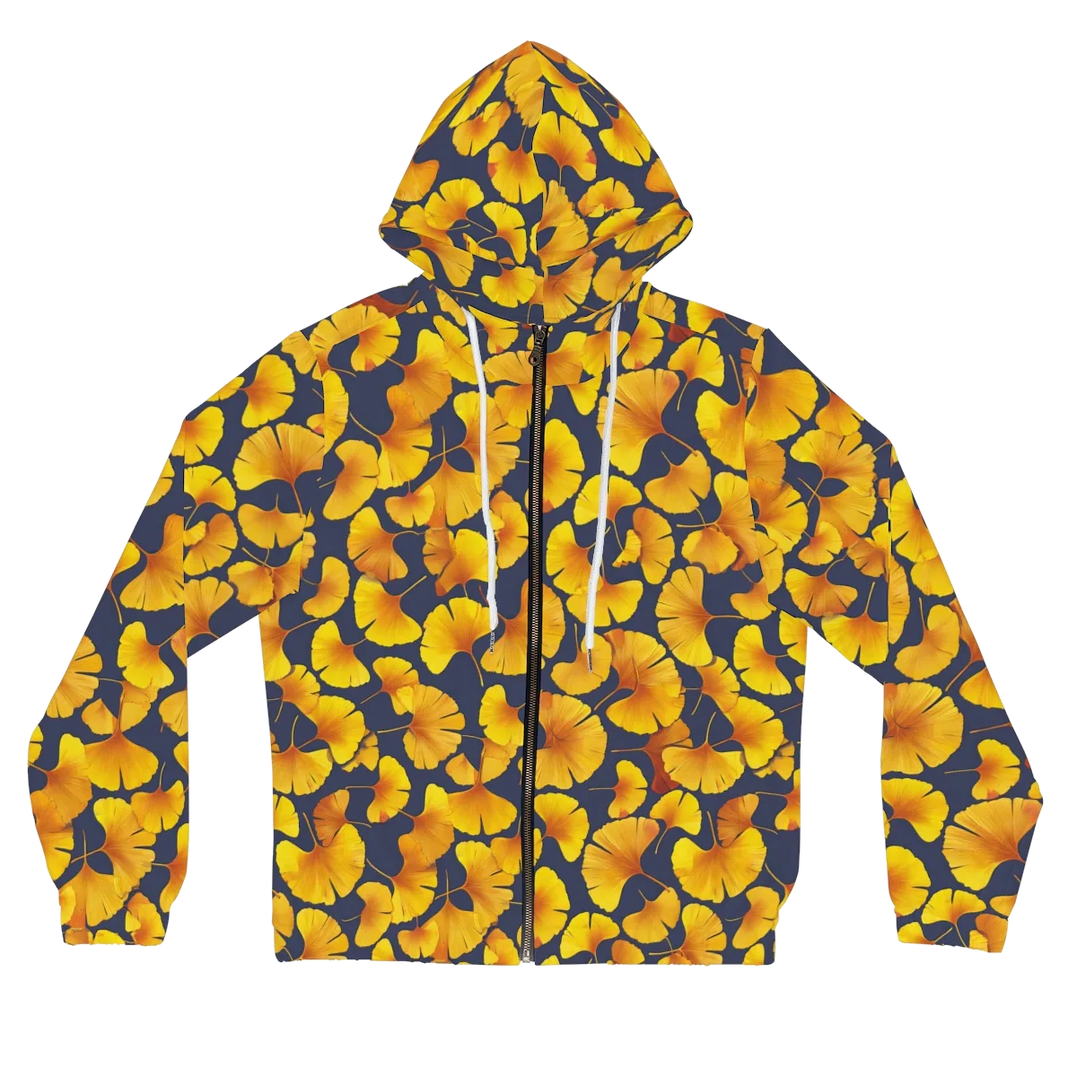 Ginkgo Afterglow on Women's Full-Zip Hoodie — Front