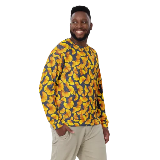 Ginkgo Afterglow on a Sweatshirt