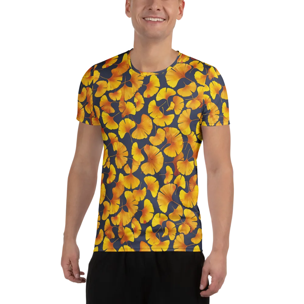 Ginkgo Afterglow on Men's Athletic T-Shirt — Front